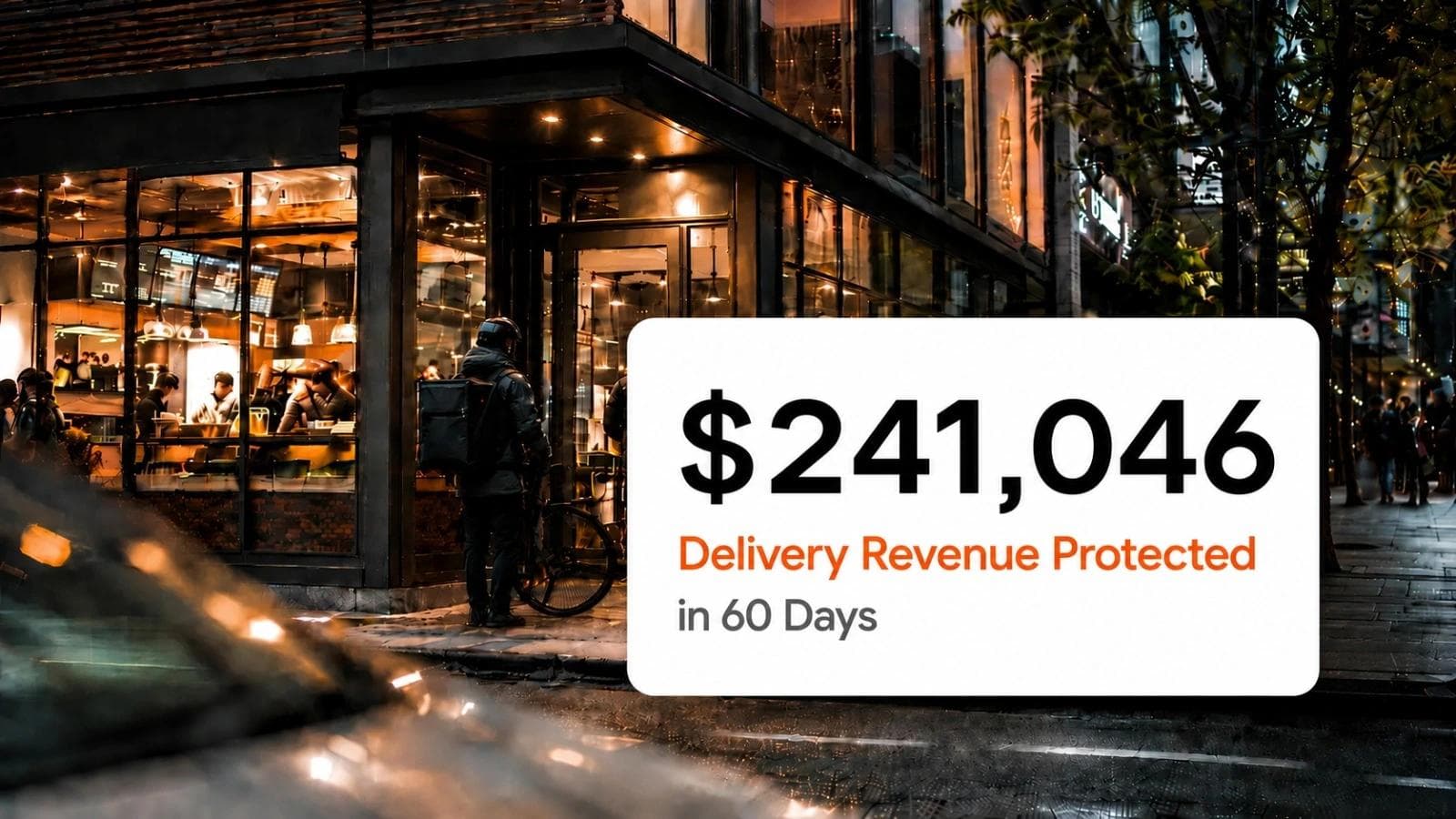 Dashboard showing 3440 downtime hours saved for a multi-unit restaurant brand