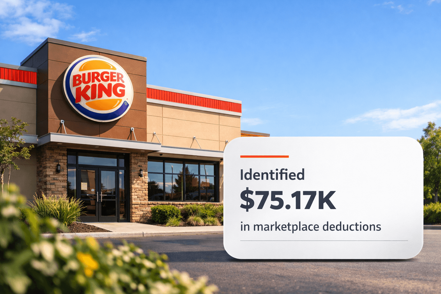 Gross-to-net payout waterfall for restaurant third-party delivery revenue with commissions, promos, tax, and actual payout